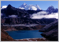 Mt. Everest and Gokyo lakes.