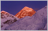 Mt. Everest at sunset from Kalapattar.