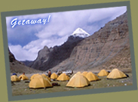 Camping below Mt. Kailash, Tibet.