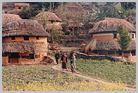 Typical Nepali village houses.
