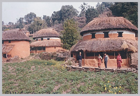 Annapurna village houses. 