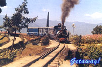 Toy train along the way to Darjeeling via the batasia loop.