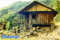 Village hut encountered during the trek.