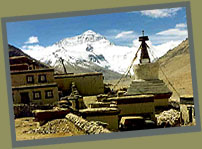 Everest from Rongbuk Monastery.