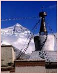 Trekking to North Everest base camp in Tibet.